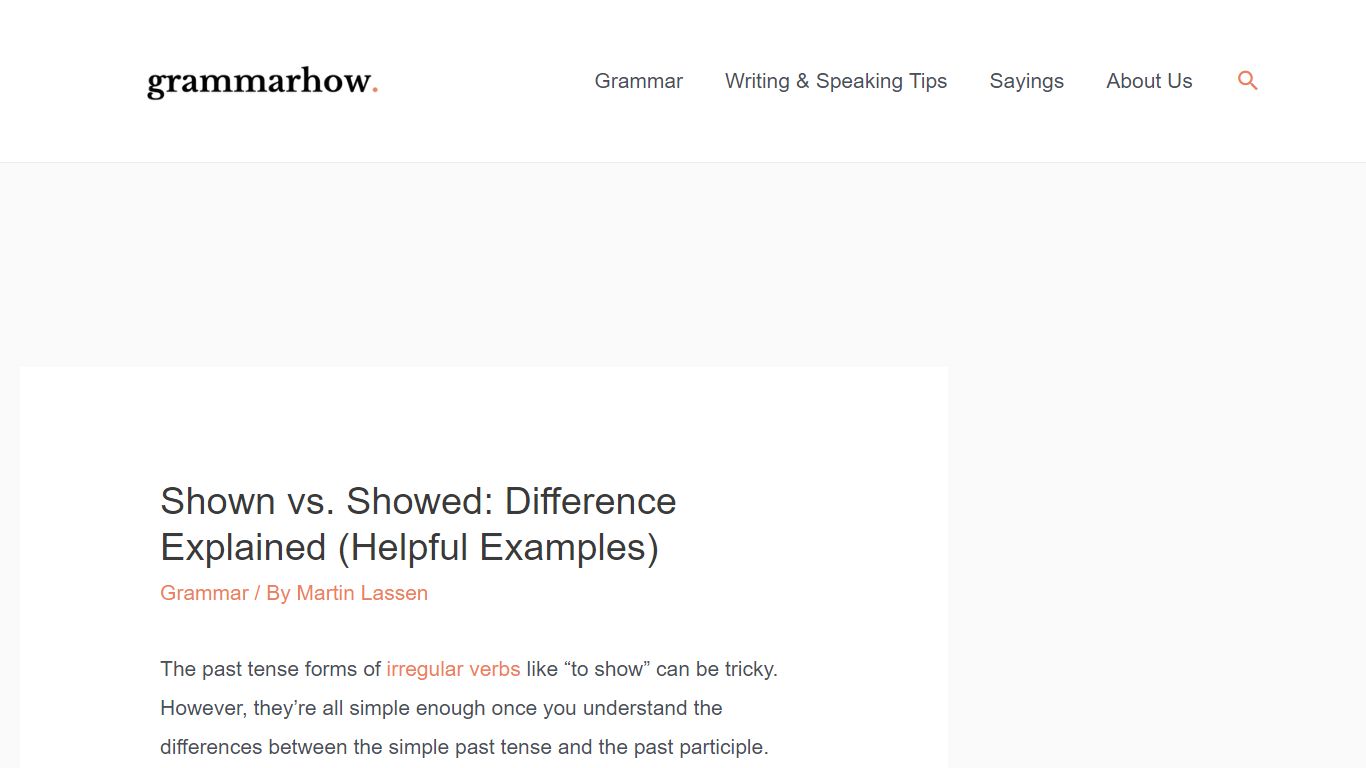 Shown vs. Showed: Difference Explained (Helpful Examples) - Grammarhow